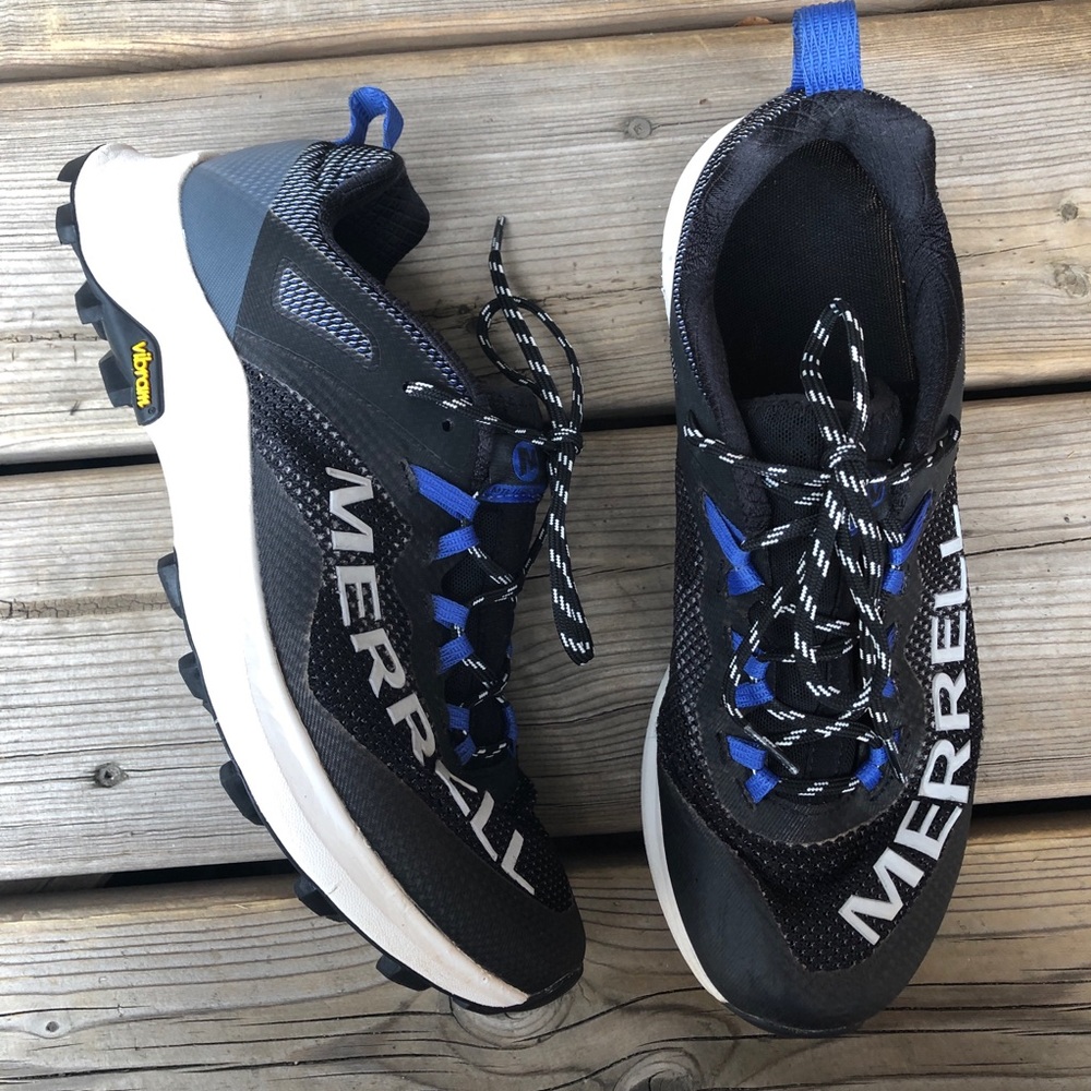 Women's Merrell MTL Long Sky Trail Running Shoe Black Dazzle Size 9.5 Blue